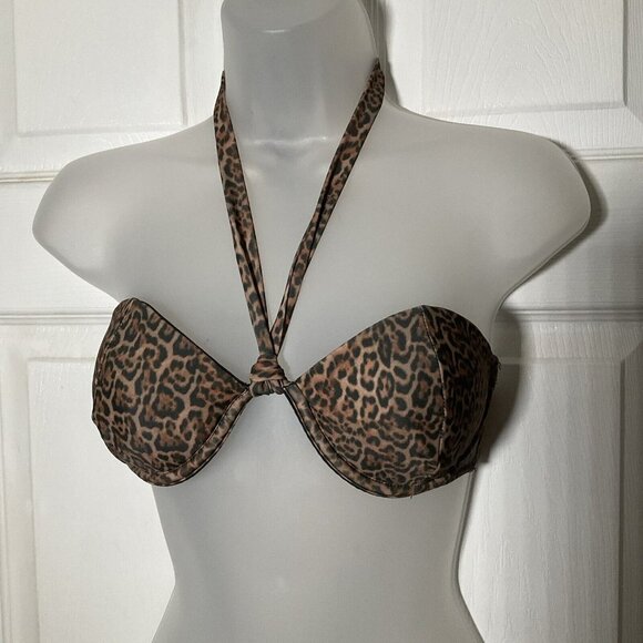 Tiger Mist Other - Tiger Mist Leopard Animal Print Brown Black Underwire Bikini Top NWT small s